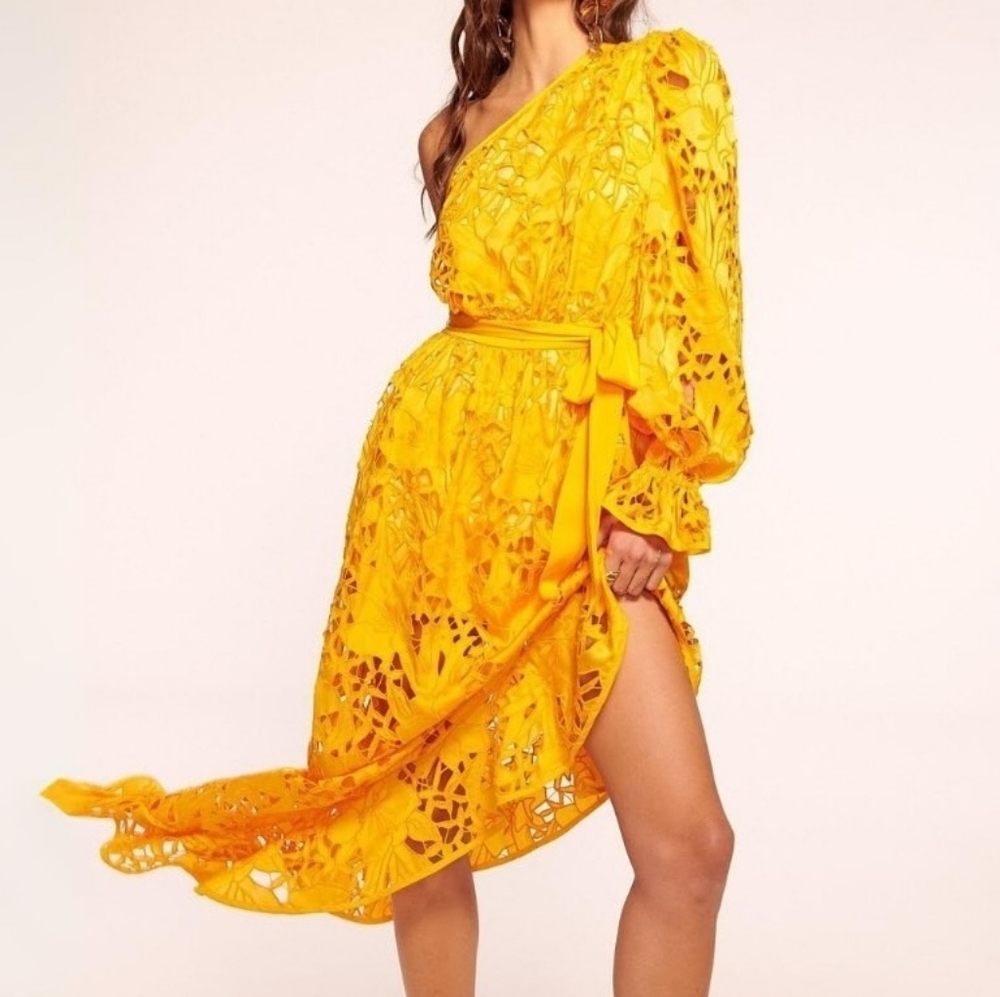 The Infamous RAMY BROOK Jayda One-Shoulder Dress. Sz 6. NWT MSRP $1275